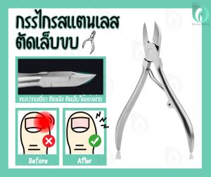 💜พร้อมส่ง💜 BEAUMORE ที่ตัดเล็บ ตัดเล็บขบ กรรไกรสแตนเลสตัดเล็บขบทรงปากเหยี่ยว กรรไกรตัดหนัง สแตนเลสแท้ ตัดง่าย ตัดดี แข็งแรง ทนทาน ขนาดกะทัดรัด พกพาสะดวก