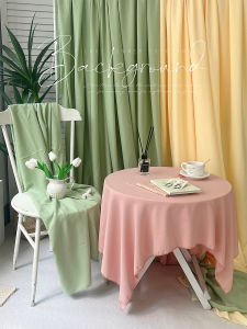 Simple Pure Color Texture Tablecloth Decorative Prop for Photography Nursery School Food Beauty Flat Lay Shooting Background Cloth