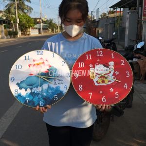 Tranh Đồng Hồ Treo Tường Decor Trang Trí Phòng Khách CHÂN THIỆN MỸ Vừa Xem Giờ Vừa Làm Quà Tân Gia Nhà Mới CĐHTHĐ-04