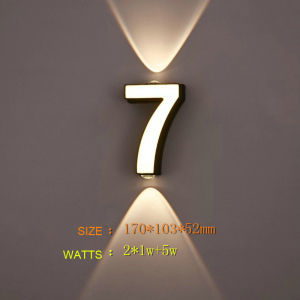 Outdoor IP65 Waterproof Wall Lamp Modern Numeric Model Wall Light Indoor Light Home Decor Advertising Character Garden Courtyard