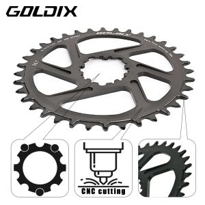 GOLDIX | GOLDIX Bicycle Chainring 0/3/6mm Offset Wide Narrow Teeth 30/32/34/36/38T Chainwheel for Sram 3-Bolt Single Disc Bicycle Crank