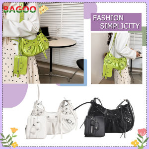 Túi Đeo Vai Đính Đinh Tán Bằng Da PU Túi Đưa Thư Có Khóa Kéo Thường Ngày Cho Nữ Túi Du Lịch Cho Nữ Giảm Giá Mua 1 Mất 1