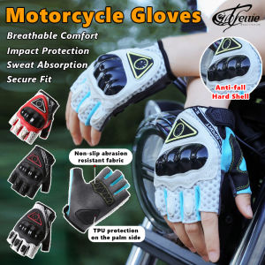Half Finger Motorcycle Gloves For Men Breathable Sweat-wicking Fallproof Hard Shell Motorcycle Gloves TPU Protection On The Palm Side Joint Protection Non-slip Abrasion-resistant Fabric In The Palm Shock-absorbing Cushioning Riding Gloves For Riding