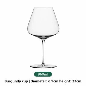 BurgundyWhite Wine Glass Super ThinLight Sensory Tasting Crystal Elegant ChampagneGoblet Luxury Hand BlownDrinkware for Gift Box