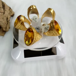 Nhẫn Nam Chữ Phước CHỐNG O XY HÓA Màu Vàng May Mắn Nhẫn Phước Kim Tiền Trọng Nhẫn Nam Phước Tài Nhẫn nam titan - Người Đẹp Vì Lụa