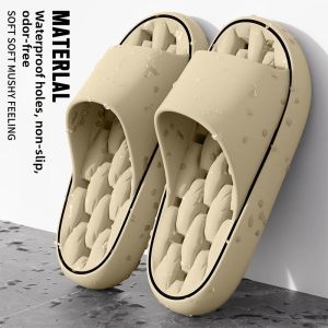 MONLEYTA | Quick Dry Mens Slippers Anti Slip EVA Bathroom Shower Shoes Leak Proof Home Indoor Comfortable Odorless Summer Flip Flops