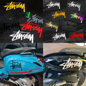 Stussy Pattern Reflective Sticker Motorcycle Car Scooter Flat Decoration Decal Accessories