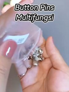 Button Pins Bross Pin Kancing Mini Bahan Logam Bros Hijab Hiasan Baju Multifungsi [ISI 10 PCS]