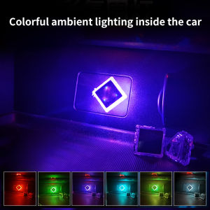 TypeC car atmosphere light wireless modification for interior decoration car USB rainbow atmosphere night light