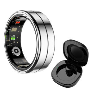 New R04 Smart Ring for Men & Women – Health & Sleep Tracker with SpO2 HR Tracking 5ATM Waterproof Multi-Sport Modes Step Counter – Fitness Gift for Birthday Valentine’s Day Size 13