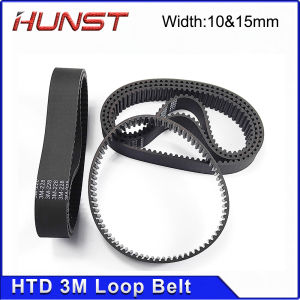Hunst HTD 3M Closed Loop Belt Rubber Timing Belt Various Transmission for CO2 Laser Engraving Cutting Machine / 3D Printer
