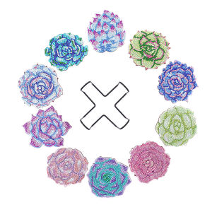 DIY Diamond painted coasters Sea gnome bird Flamingos design diamond art Mosaic coasters non-slip placemats handmade gifts