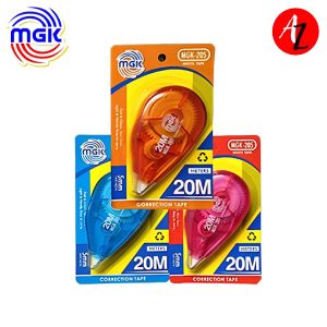 MGK MGK-205 School Office Correction Tape 20M Length - Cover Up Mistakes Easily Assorted Color