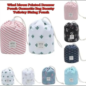 CHAINSHOP Wind blows Printed Cosmetic Bag Beauty Toiletry String Pouch