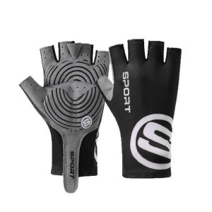 Cycling Gloves Breathable Anti-Slip Sunscreen Half Finger Gloves Anti-UV Moisture Wicking Training Driving Fishing MTB Gloves