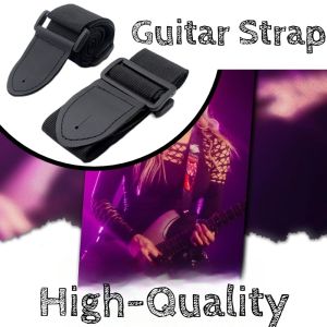 Adjustable Nylon Guitar Strap Stage With Leather Ends For Folk And Classical Guitars Antislip Suitable for Beginners and Singers