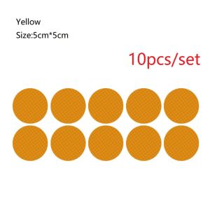 10pcs/set Round Reflective Tape Warning Reflector Stickers Safety Night Visibility Waterproof Adhesive Strips For Car Motorcycle