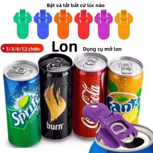 Bộ Dụng Cụ Mở Nắp Lon Nước Giải Khát Nhiều Màu Sắc - 1/3/6/12 Chiếc Có Nắp Bảo Vệ Tiện Dụng Cho Các Bữa Tiệc Tiệc Nướng Bãi Biển - Dụng Cụ Mở Nắp Lon Nước Nhiều Màu Sắc