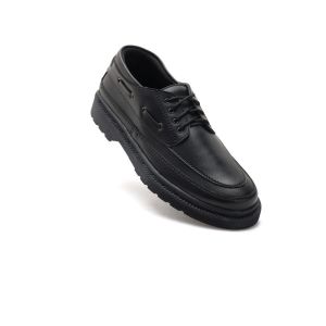 Rionz Mateo Black - Sepatu Formal Pantofel Pria Hitam Kantor Kulit Pu