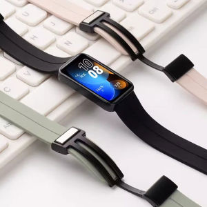Khóa nam châm dây đồng hồ cho Huawei Band 10 9 8 đồng hồ nghệ thuật dây đeo silicon thể thao cho huawei band10 band9 band8 vòng tay thay thế dây đeo cổ tay