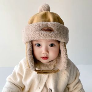 Kids Lei Feng Hat Winter Thicken Thermal Cashmere Earmuffs Hat Windproof Baby Boy Girl Childrens Hat