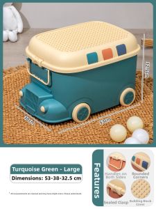 Toy Clothes Storage Box with Wheels