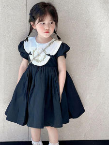 Summer Princess Dress for Girls Cute Fluffy Skirt Childrens Lolita Style Clothing Butterfly Knot Party Wear Floral Print