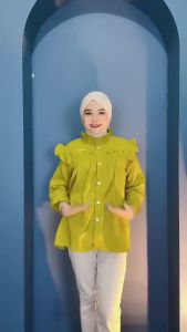 Kemeja Wanita Lady Crush Korean Style Premium / Kemeja Smok Lady Crush / Blouse Wanita Terlaris