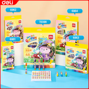 Deli 36 Colors Oil Painting Stick: High-Quality Cute Bear Paintings