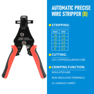 Multifunctional Wire Stripper Pliers Tools Automatic Stripping Cutter Cable Wire Crimping Electrician for 8-18AWG