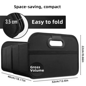 Large Collapsible SUV Trunk Organizer With Multi Pockets Extra Thick Foldable Storage Box For Car Minivan Travel Camping Outdoor