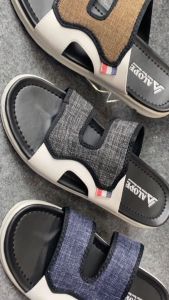 Sendal Pria Dewasa Laki Laki Cowok Sandal Slide Selop Casual Kasual Keren Korean Style Korea Premium Terbaru