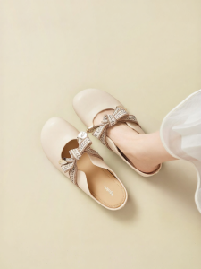 Agsdon | New Summer Outdoor Wear Mary Jane Style Flat Bow Detailing Slippers