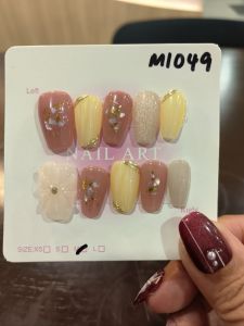 (FREE TOOLKIT) 10 PCS PRESS ON NAILS. HANDMADE NAILS SIZE M