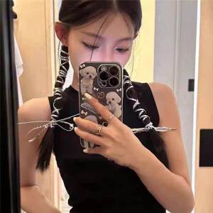 Băng Đô Tóc PU Da Bạc Phong Cách Ballet Y2K Cho Nữ Phụ Kiện Tóc Búi Đuôi Dệt Dây Thun Mát Mẻ Ngọt Ngào Gợi Cảm