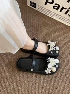 Tawii. Shoes For Women Summer Beach Non-Slip Breathable Lightweight Outdoor Flat Mary Jane Shoes