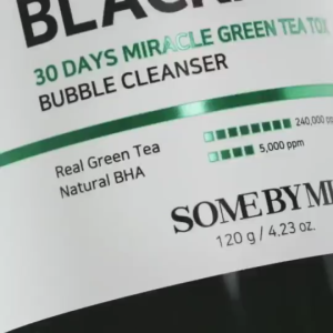SOME BY MI Bye Bye Blackhead Bubble Cleanser 120g Green Tea Triple Acid Dissolve Blackheads Exfoliate Deep Clean Pores