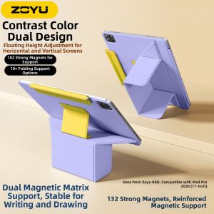 Zoyu | Dual-layer iPad Case With Magnetic Support Anti-fall Light