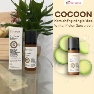 Kem chống nắng bí đao Cocoon Winter Melon Sunscreen SPF 50+ PA++++ giúp bảo vệ da (50ml)