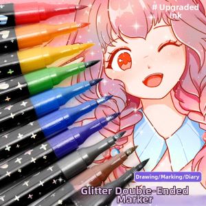 ka ba xiong | Waterproof Non-bleeding 24 Colors Soft Head Marker Pen