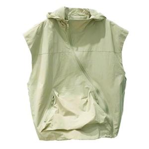Drawstring Hoodie Vest Casual Sporty Workwear