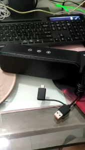 [Upgraded] USB / usb-c Computer Speakers with Touch Volume Control for Laptop Desktop PC Laptop Small Soundbar with Crystal-Clear Sound Loud Deep Bass Compatible with Windows macOS ChromeOS