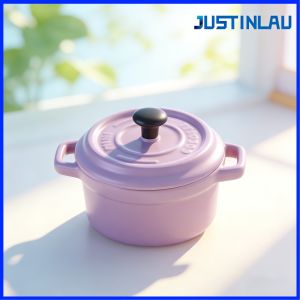 JUSTINLAU 200ML Double Eared Ceramic Bowl Ceramic Material Steamed Egg Bowl with Lid Baby Food Bowl Cute Household Tableware