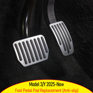 Tesmayx For Tesla Model 3 Y Juniper 2025 2026 Aluminum Alloy Foot Pedal Accelerator Gas Fuel Brake Pedal Pedal Cover Replacement