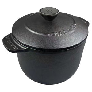 【New Arrival】 Cast Iron Rice Casserole Deepened Pot for Cooking Rice Soups and Stews Durable Black Finish Kitchen Essential
