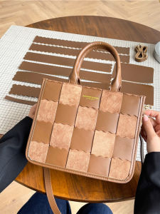 Large Capacity Tote Bag DIY Handwoven Material Kit Single Shoulder Slant Cross Small Square Bag Fashionable Leisure Purse