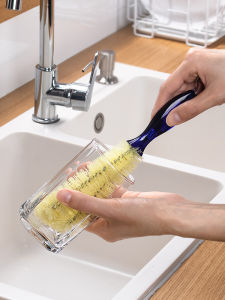 Hard Bristle Bend Head Cup Cleaning Brush for Glass And Insulated Cups Kitchen Use Brush Set Includes Bottle Brush by SJIAYP
