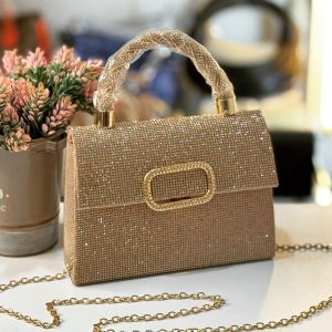 Tas Pesta LISA Embellished Crystal Clutch Bag