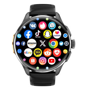 Đồng Hồ Thông Minh Android H100 5G LTE Với 190 Tính Năng ° Camera Xoay GPS WiFi Màn Hình AMOLED 1.8 Inch Khe Cắm Thẻ SIM Theo Dõi Giấc Ngủ & Nhịp Tim