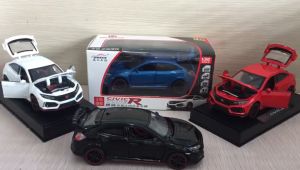Die Cast 1:32 for HONDA CIVIC TYPE R Sports Car Tone Lamp Children Toy Gift Train Collectibles